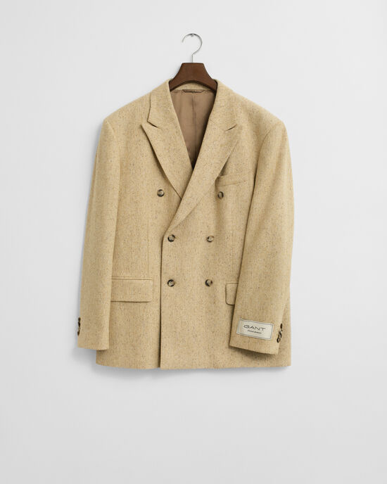 Casaco de fato em malha Nepps com padrão espinha de peixe relaxed fit