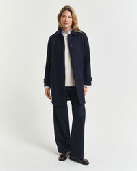 Gabardina em mistura de lã