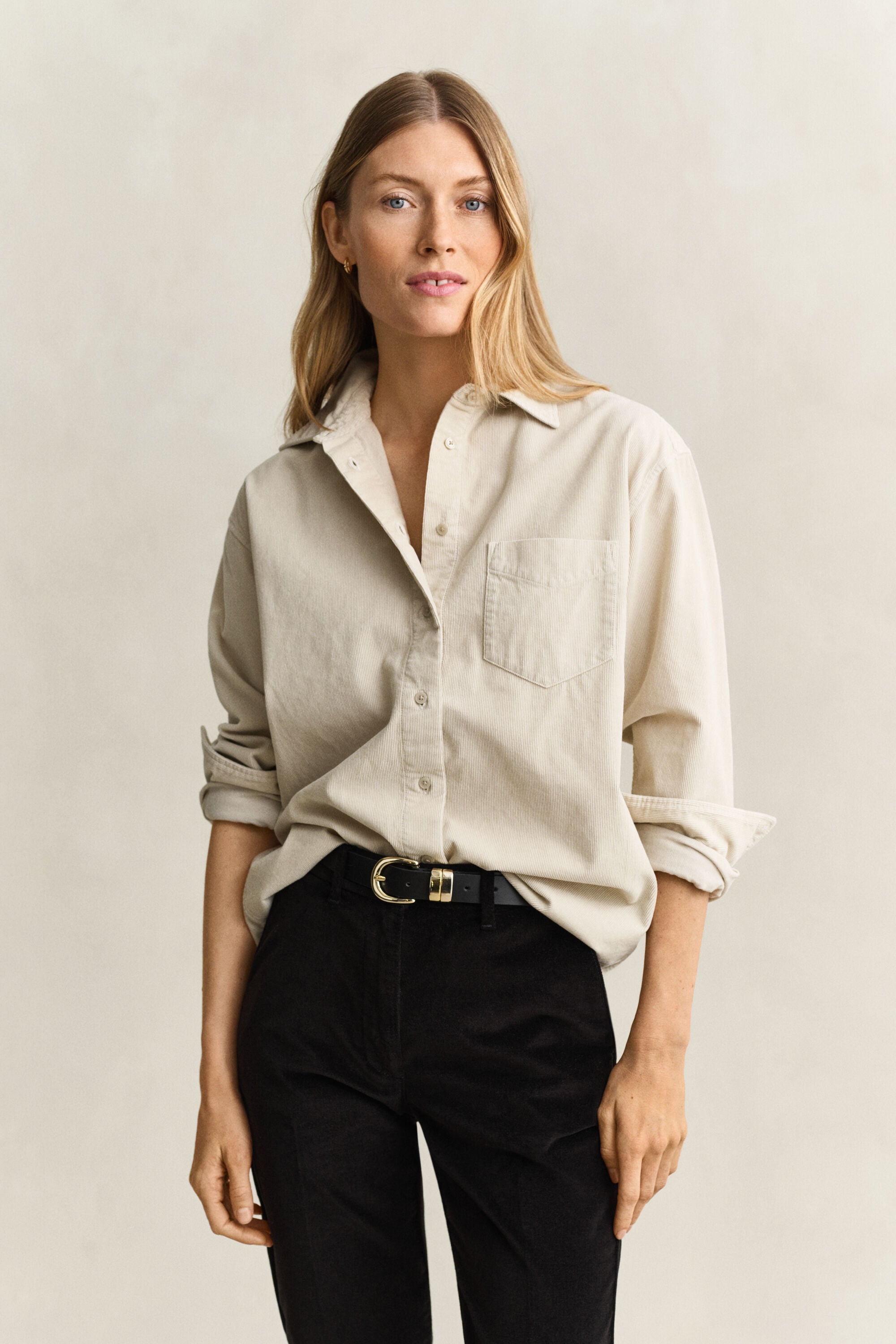 Camisa de bombazina relaxed fit
