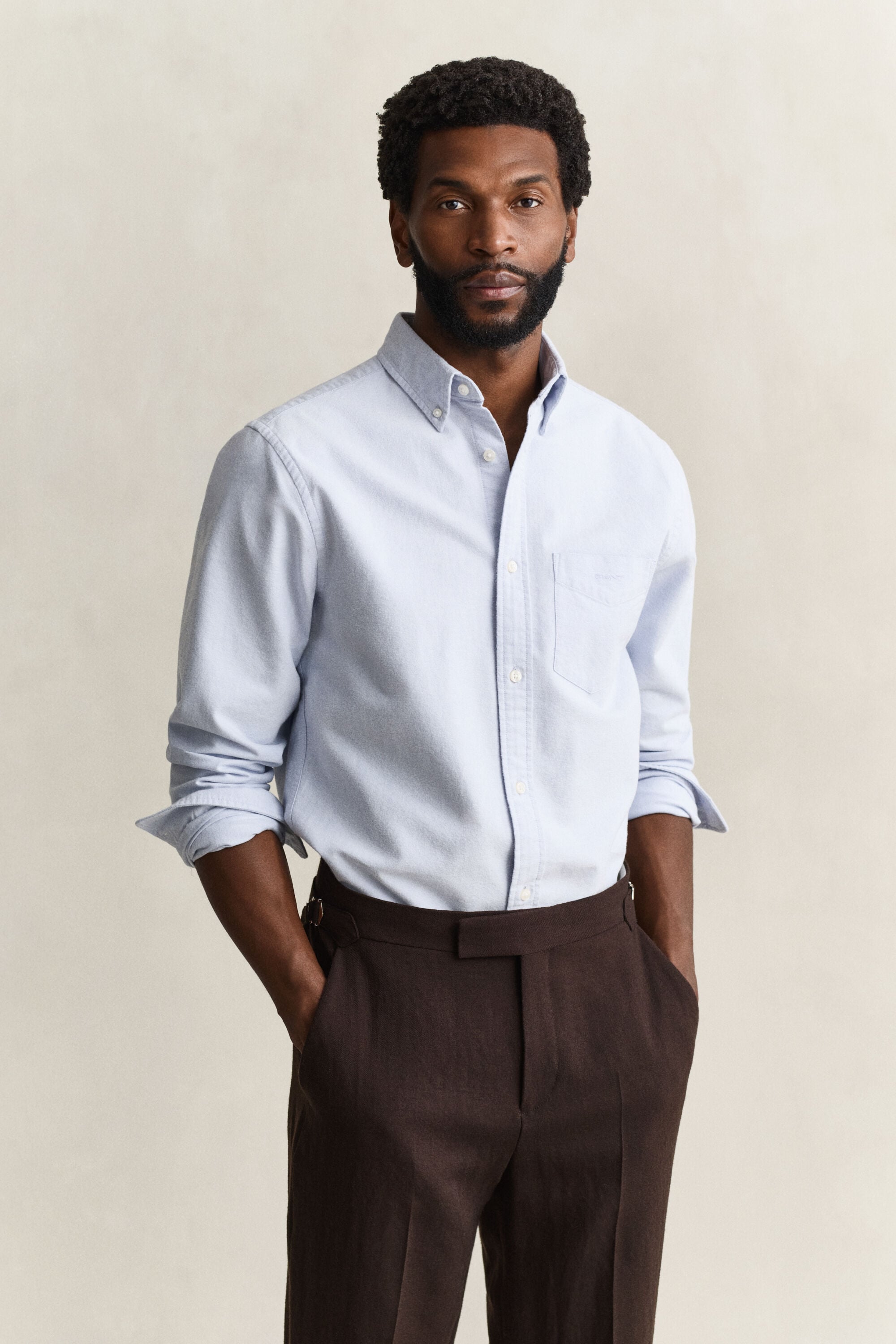 Camisa Oxford escovada