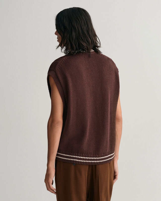 Colete em malha entrançada