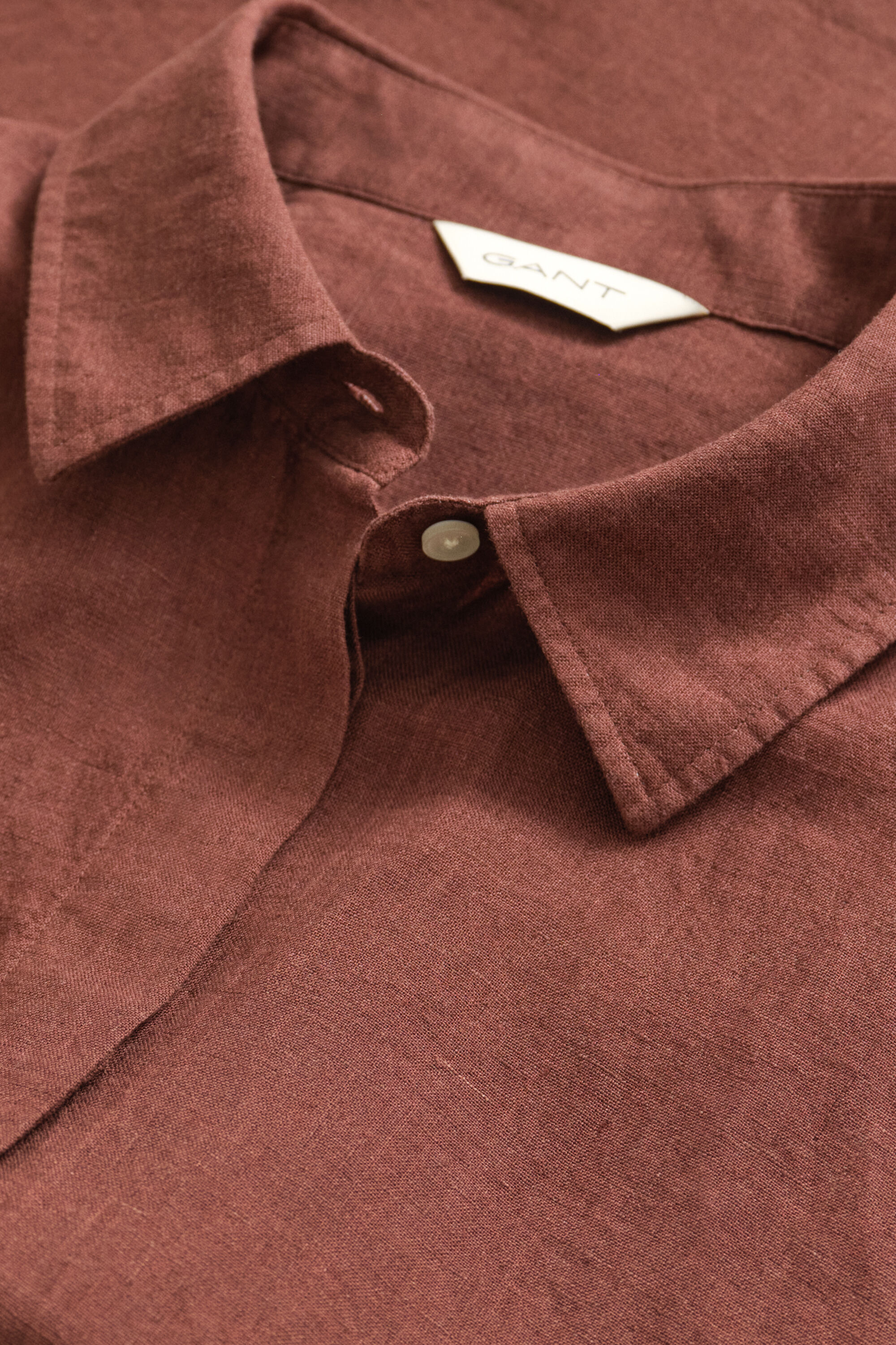 Camisa de manga curta em linho