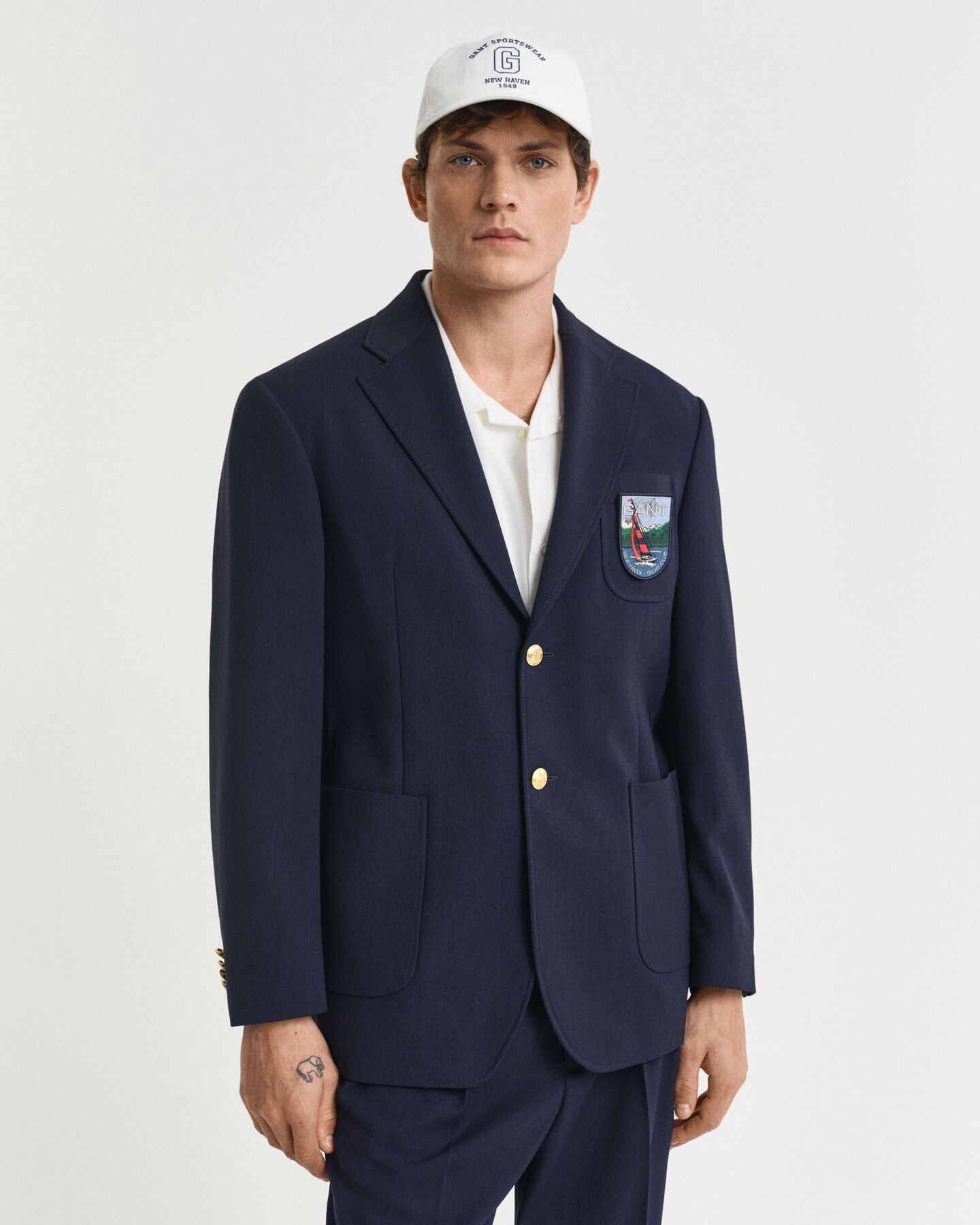 Blazer Club com emblema relaxed fit