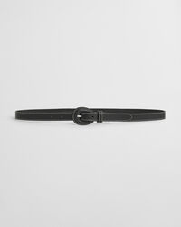 Cinto em pele com fivela revestida