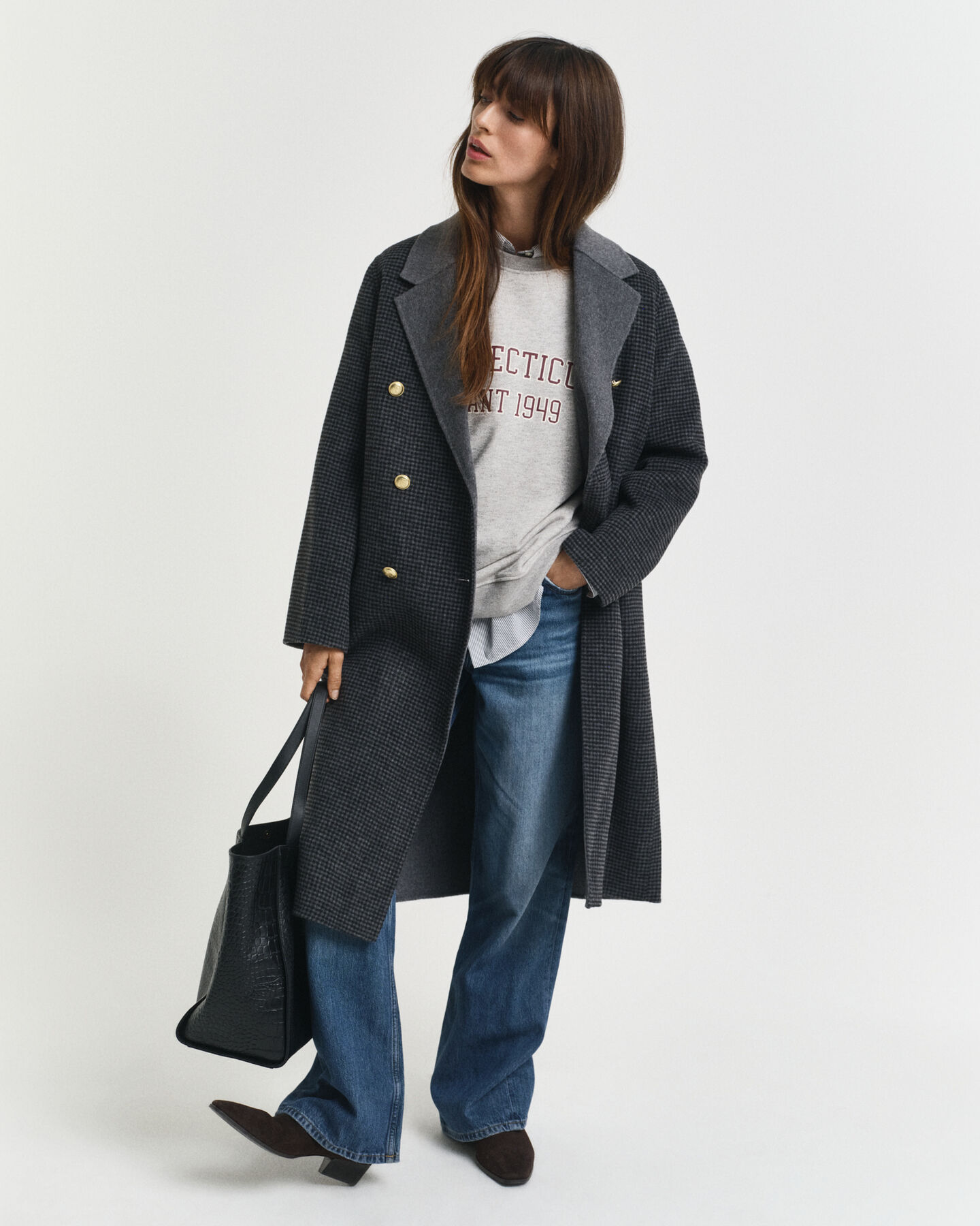 Sweatshirt com decote redondo estampada