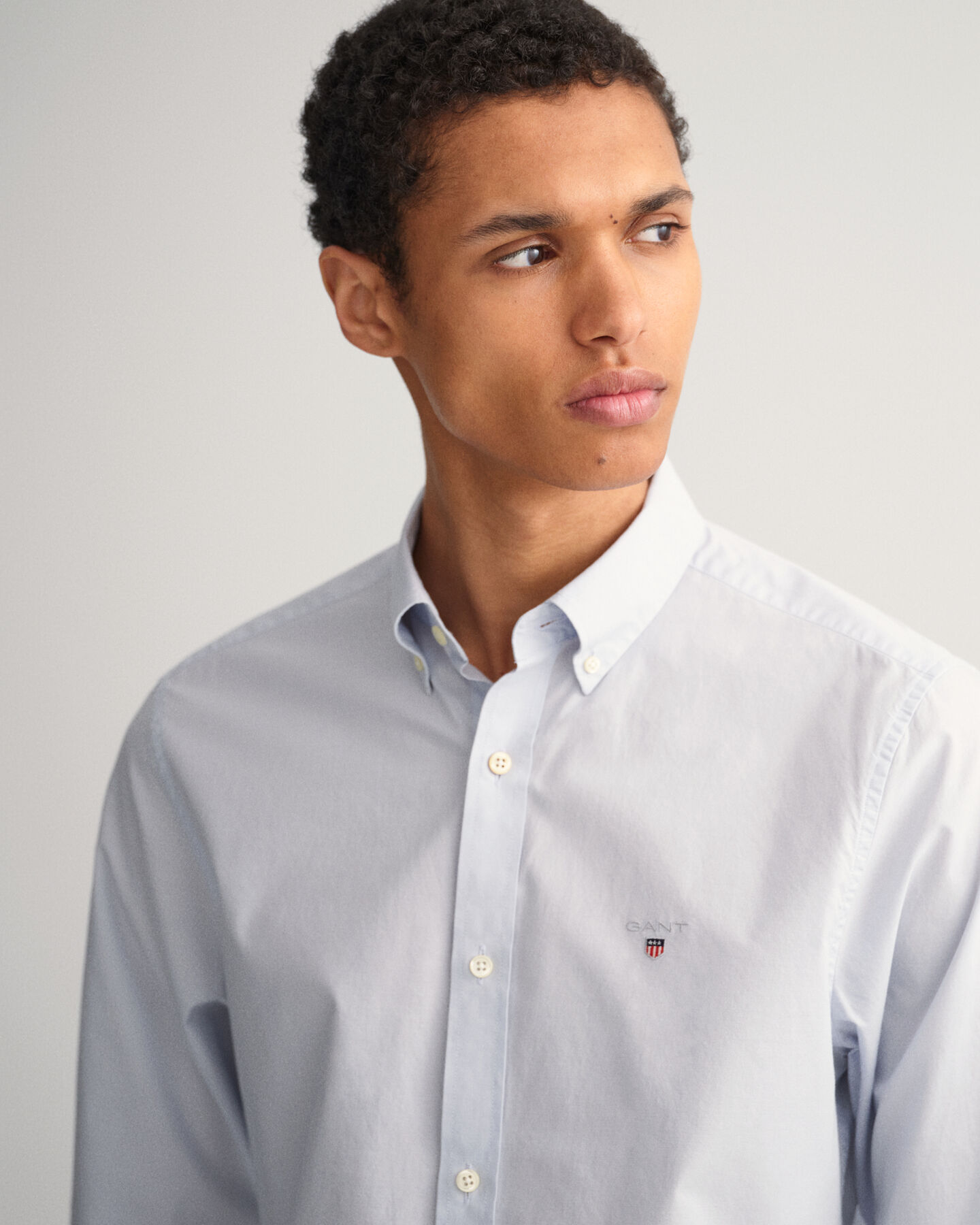 Camisa em popelina slim fit