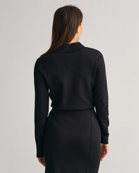 Camisa em jersey com colarinho de polo slim fit