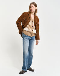 Casaco de malha com decote em V Buffalo Checked