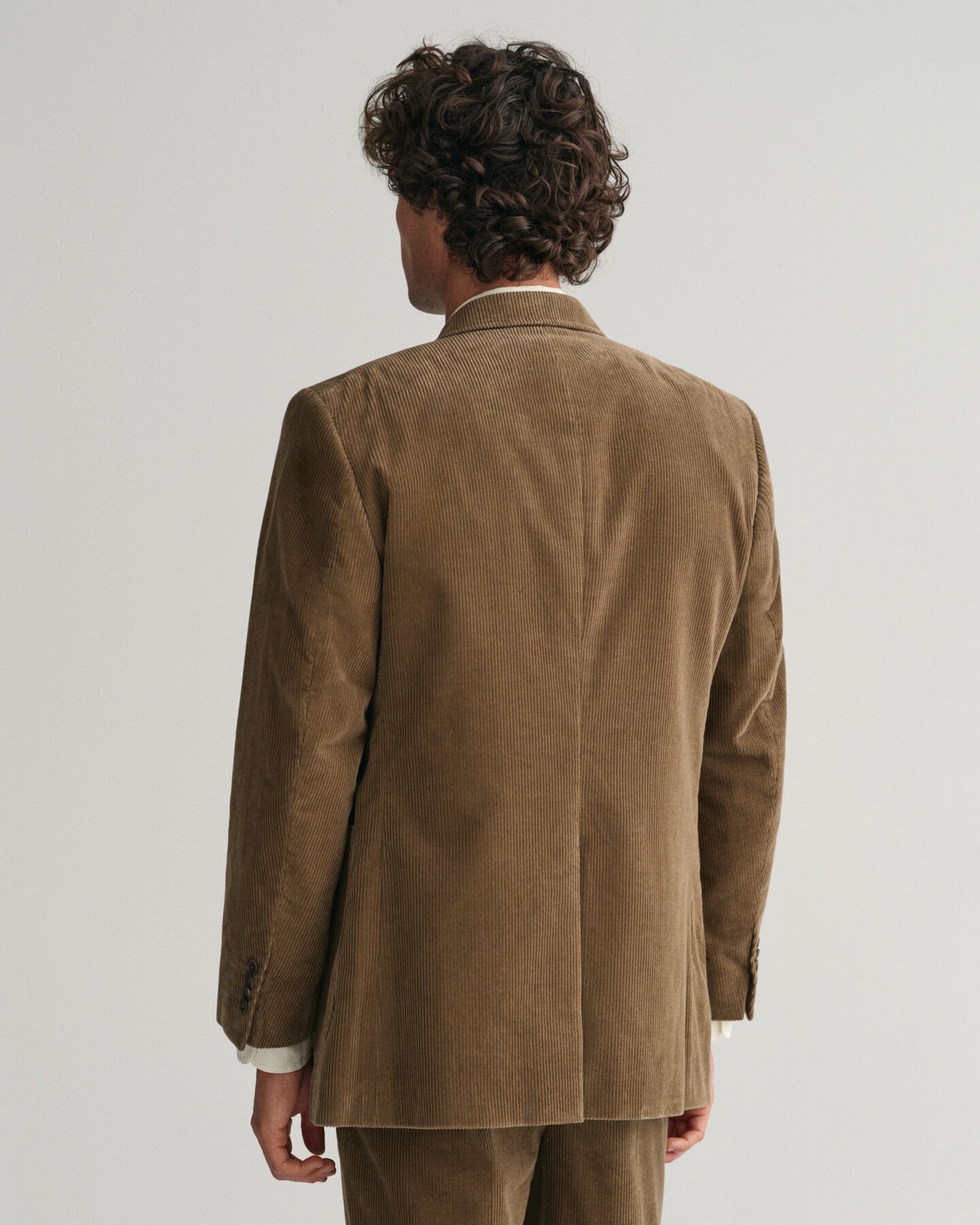 Blazer de fato em bombazina com frente de trespasse