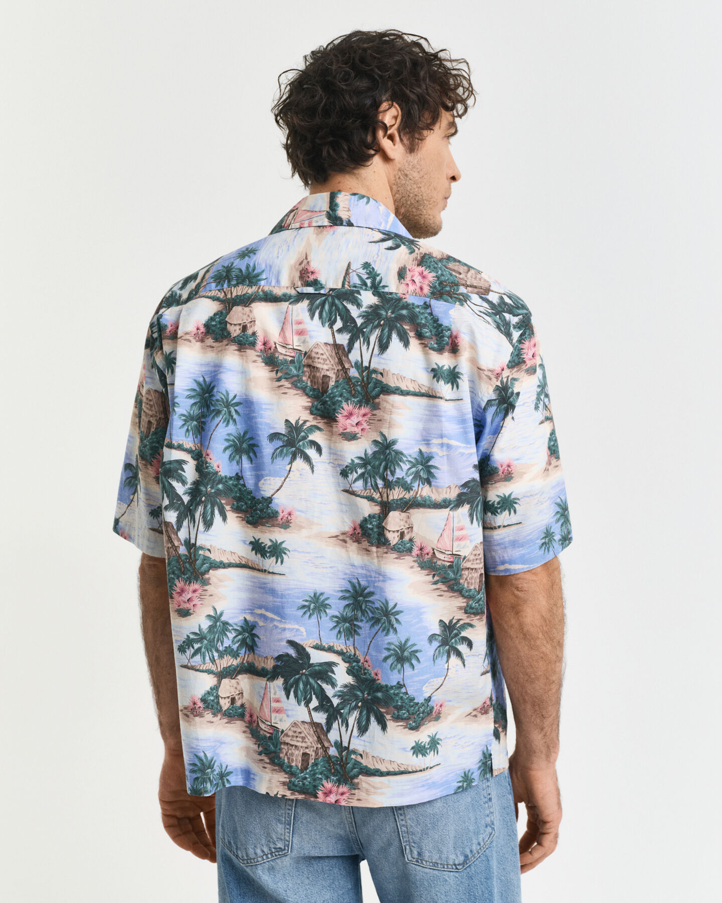 Camisa com estampado Resort Island relaxed fit