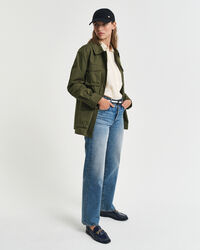 Camisa de linho às riscas regular fit