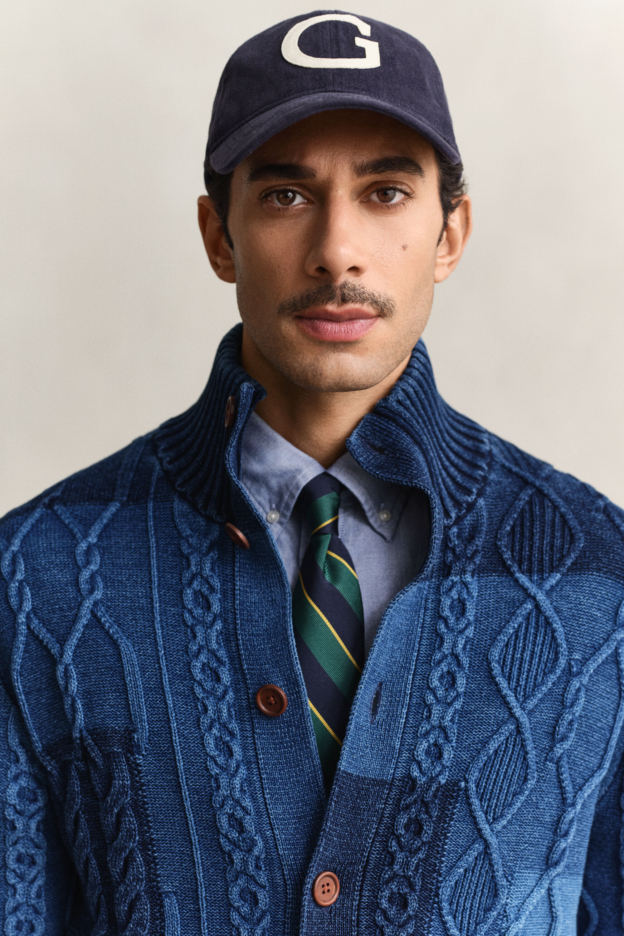 Casaco de malha entrançada Patchwork