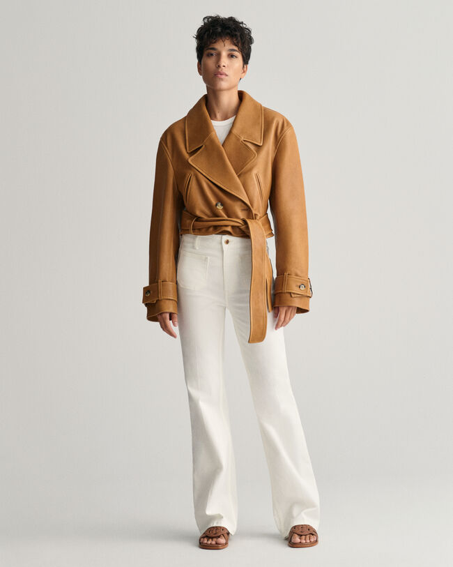 Cal&ccedil;as de ganga brancas evas&ecirc; slim fit