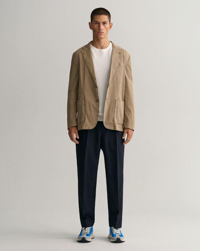 Blazer de fato em algodão