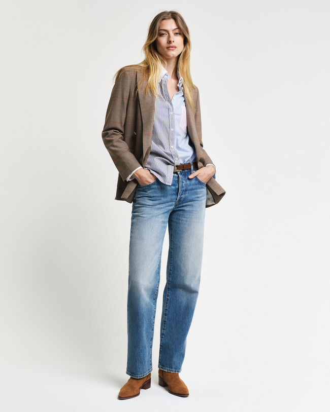 Camisa com patchwork relaxed fit