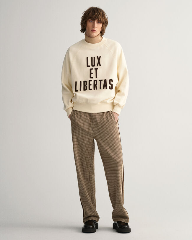 Sweatshirt com decote redondo Luxe