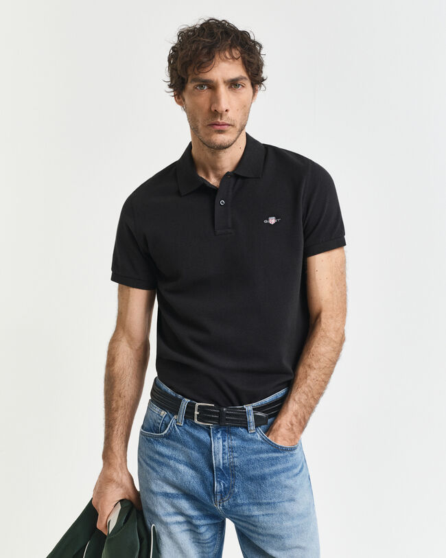 Polo em algodão piqué Shield slim fit