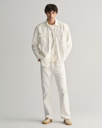 Calças de ganga brancas loose fit