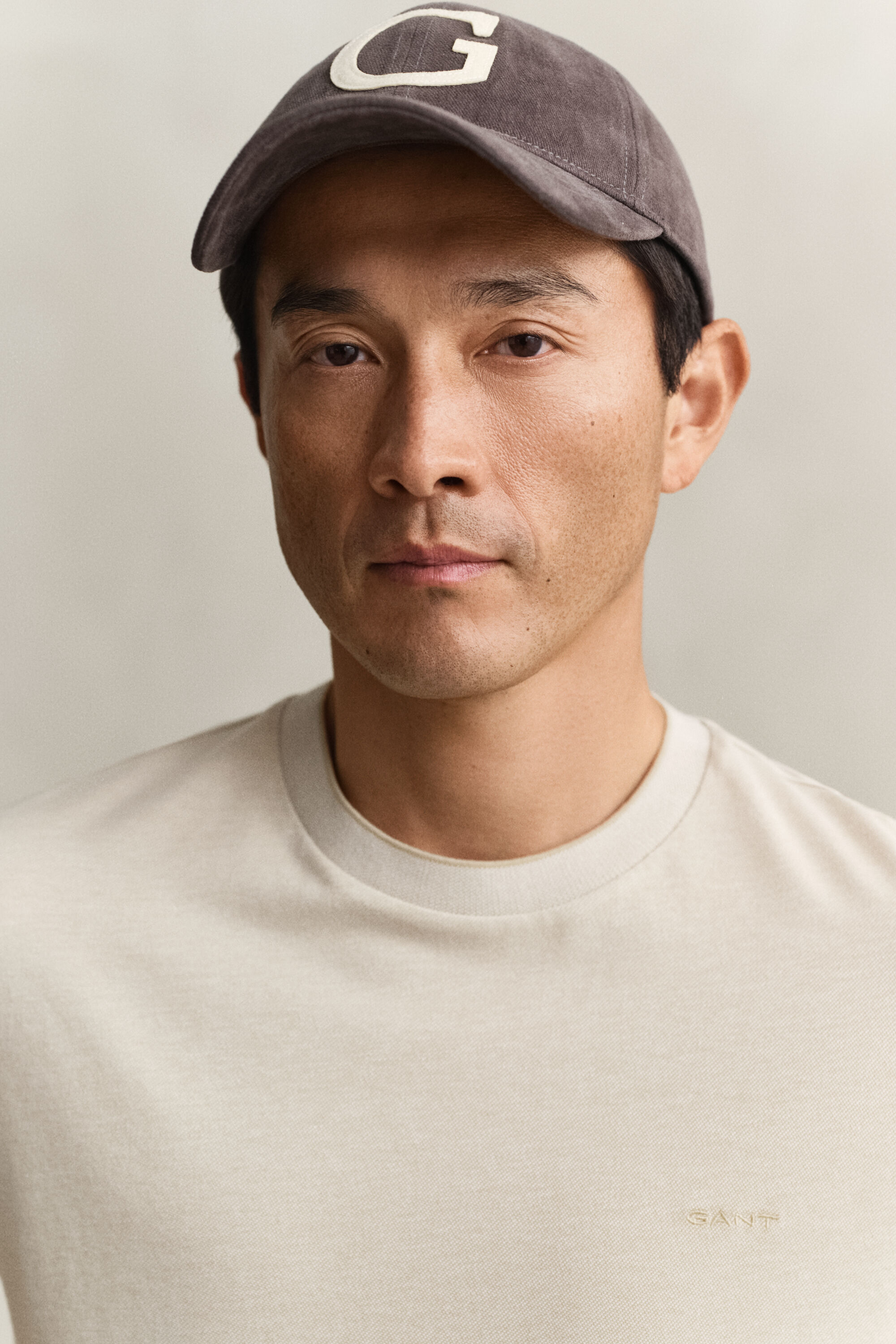 T-shirt em algodão piqué de dois tons