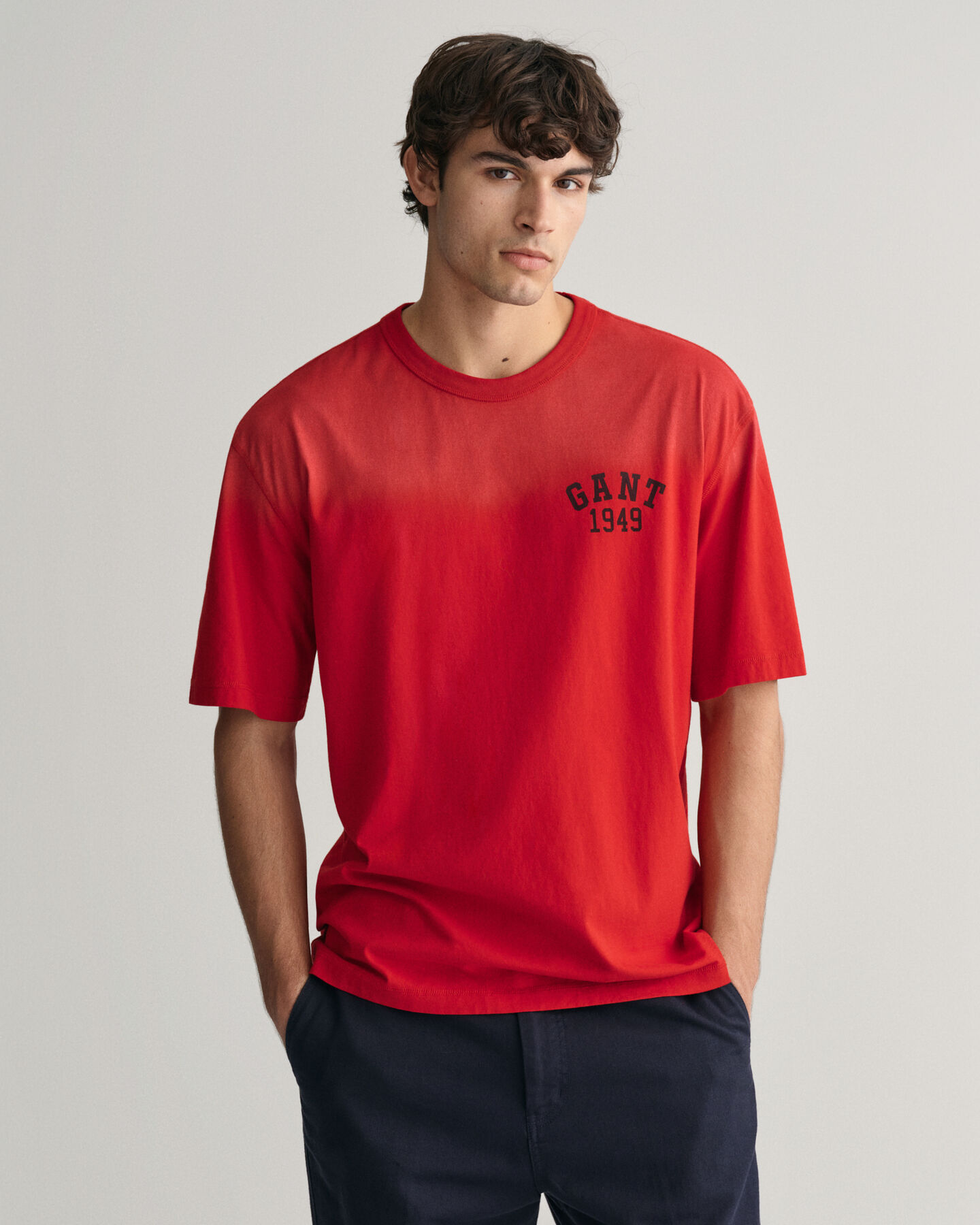 T-shirt com efeito desgastado