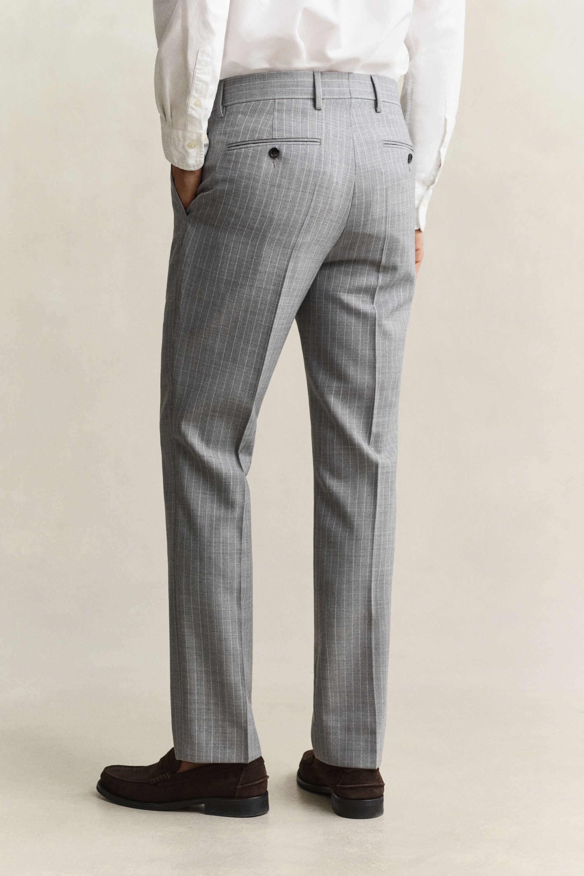 Calças de fato com padrão Pinstripe