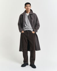 Pullover com decote em V em lã extrafina