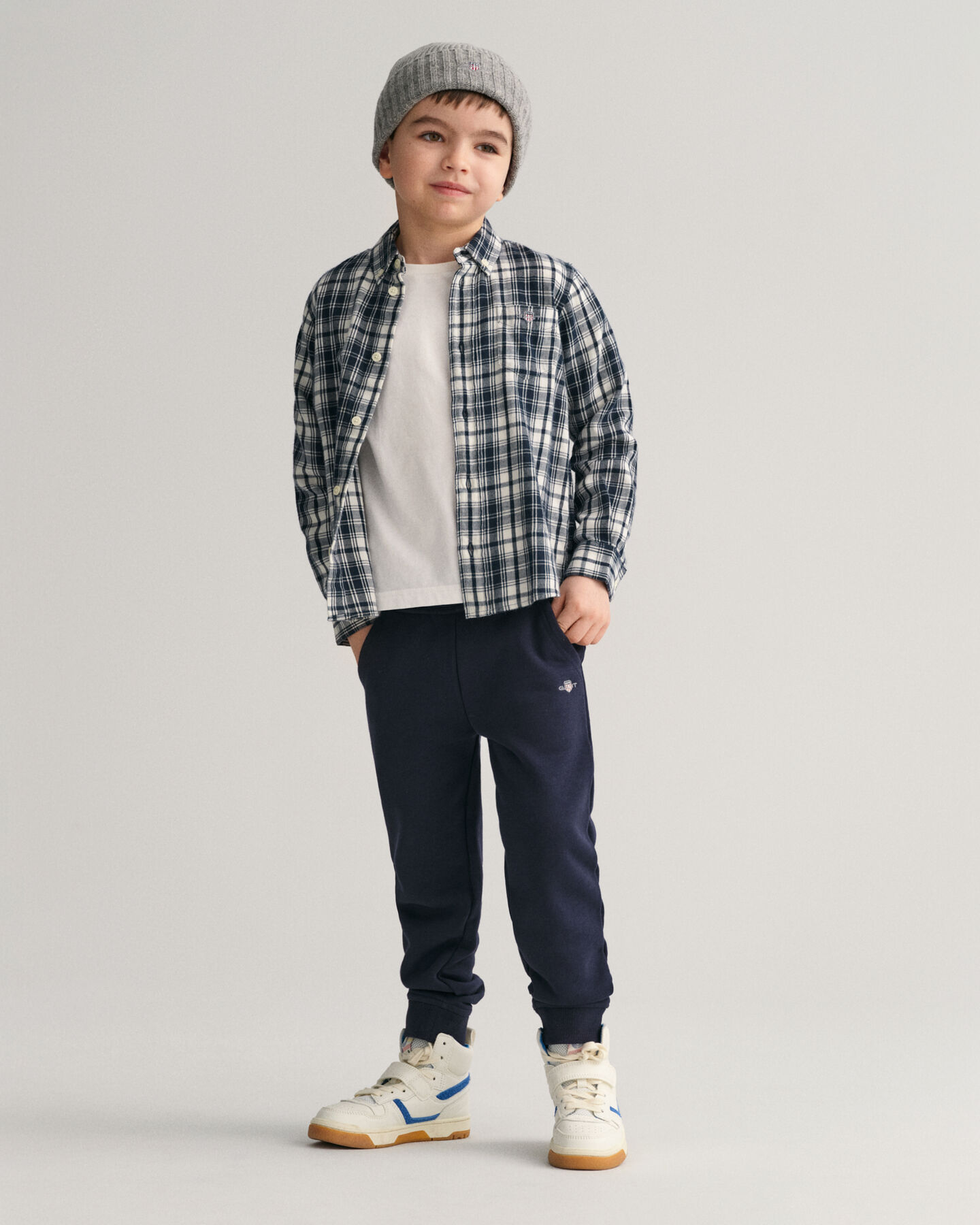 Camisa de flanela com padr&atilde;o de xadrez regular fit Kids