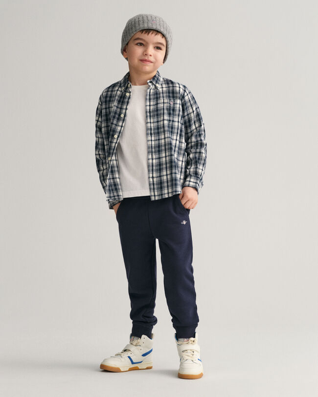 Camisa de flanela com padr&atilde;o de xadrez regular fit Kids