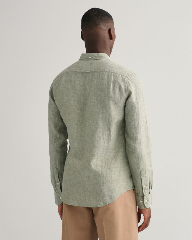 Camisa de linho slim fit