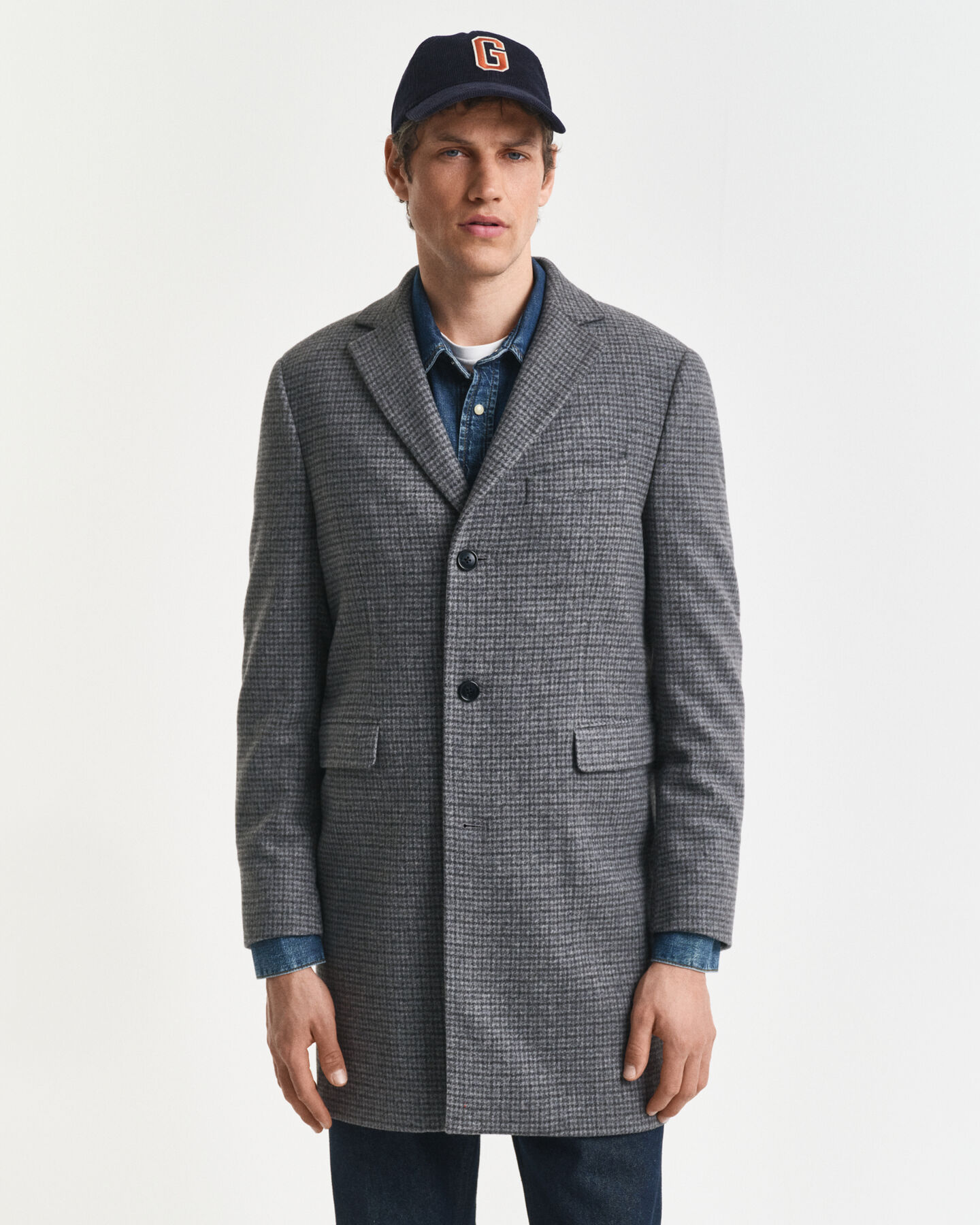 Sobretudo em lã com dois tons