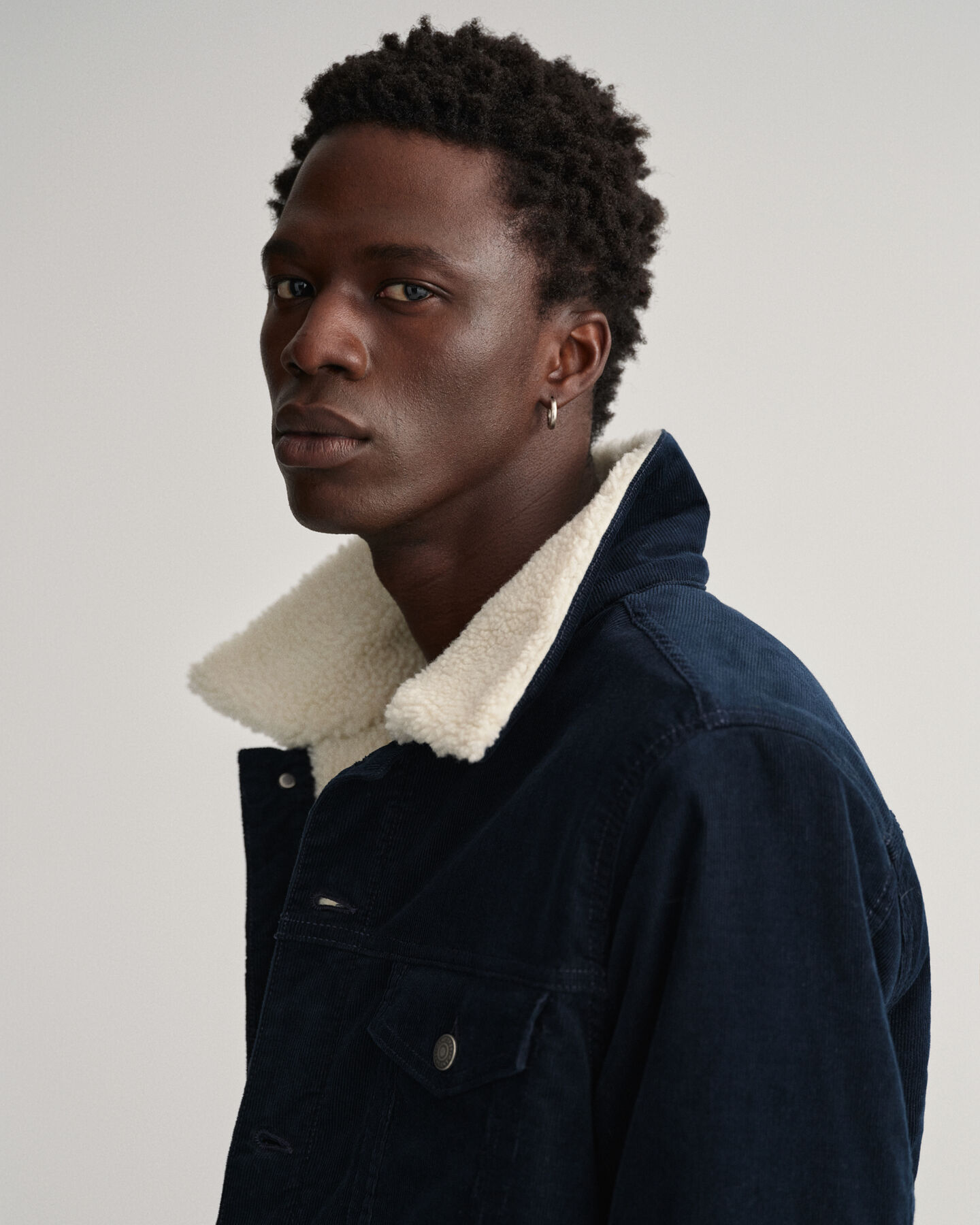 Casaco Trucker de bombazina