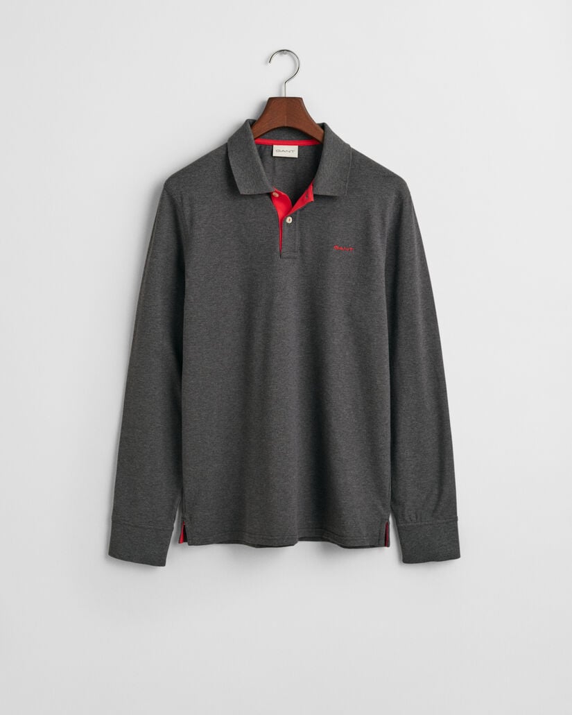 Rugger em algodão piqué contrastante