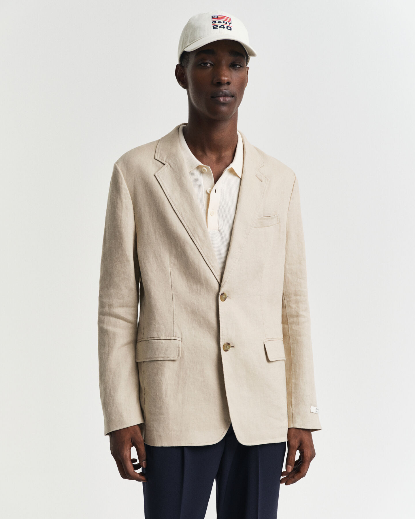 Blazer em linho regular fit