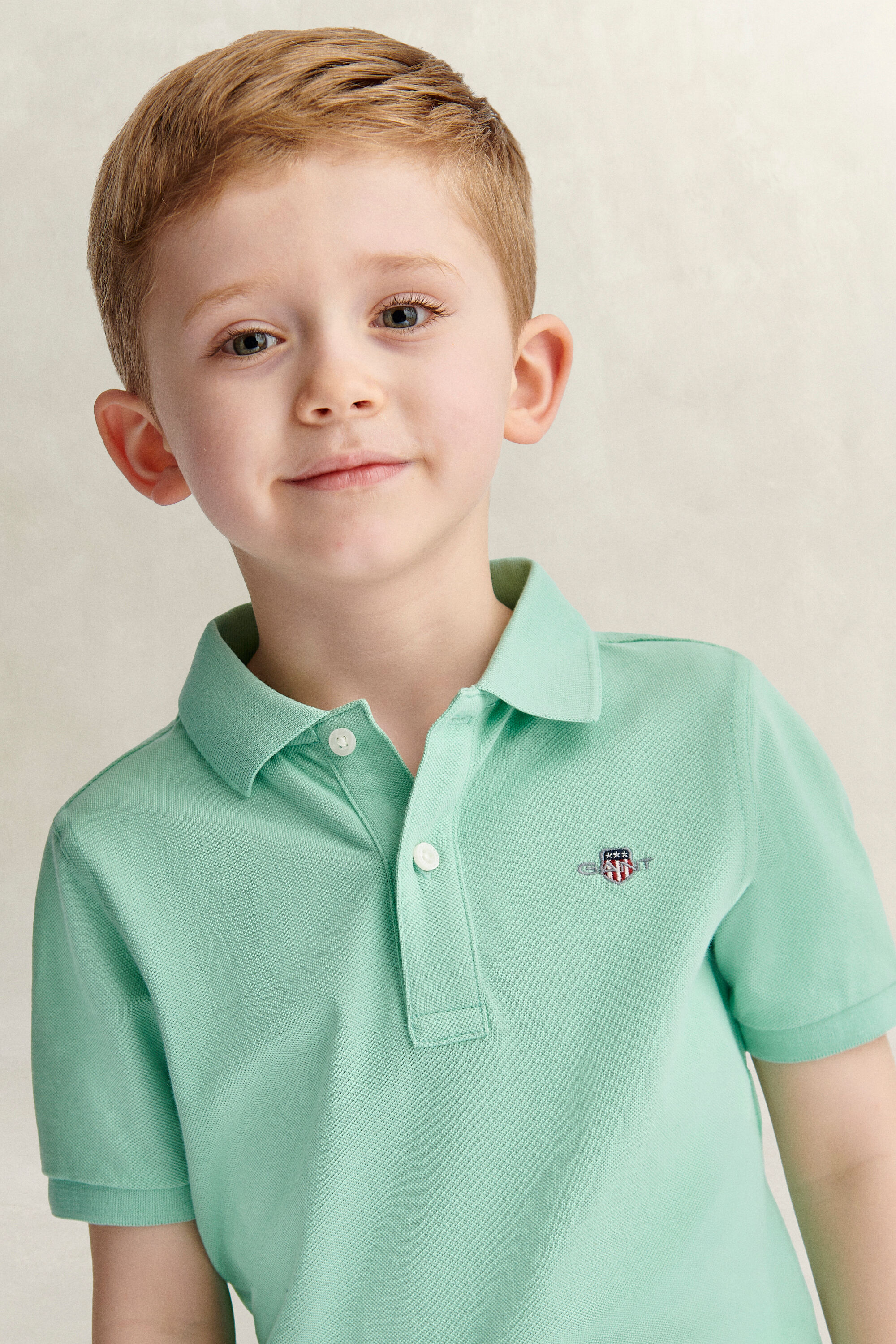 Polo em algodão piqué Shield Kids