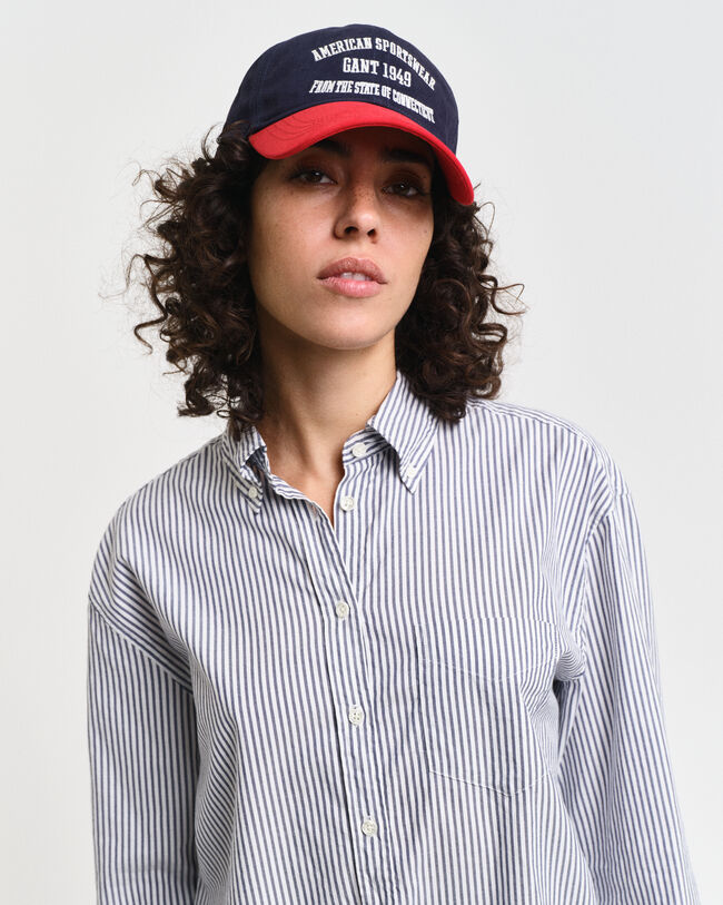 Camisa Luxury Oxford às riscas relaxed fit