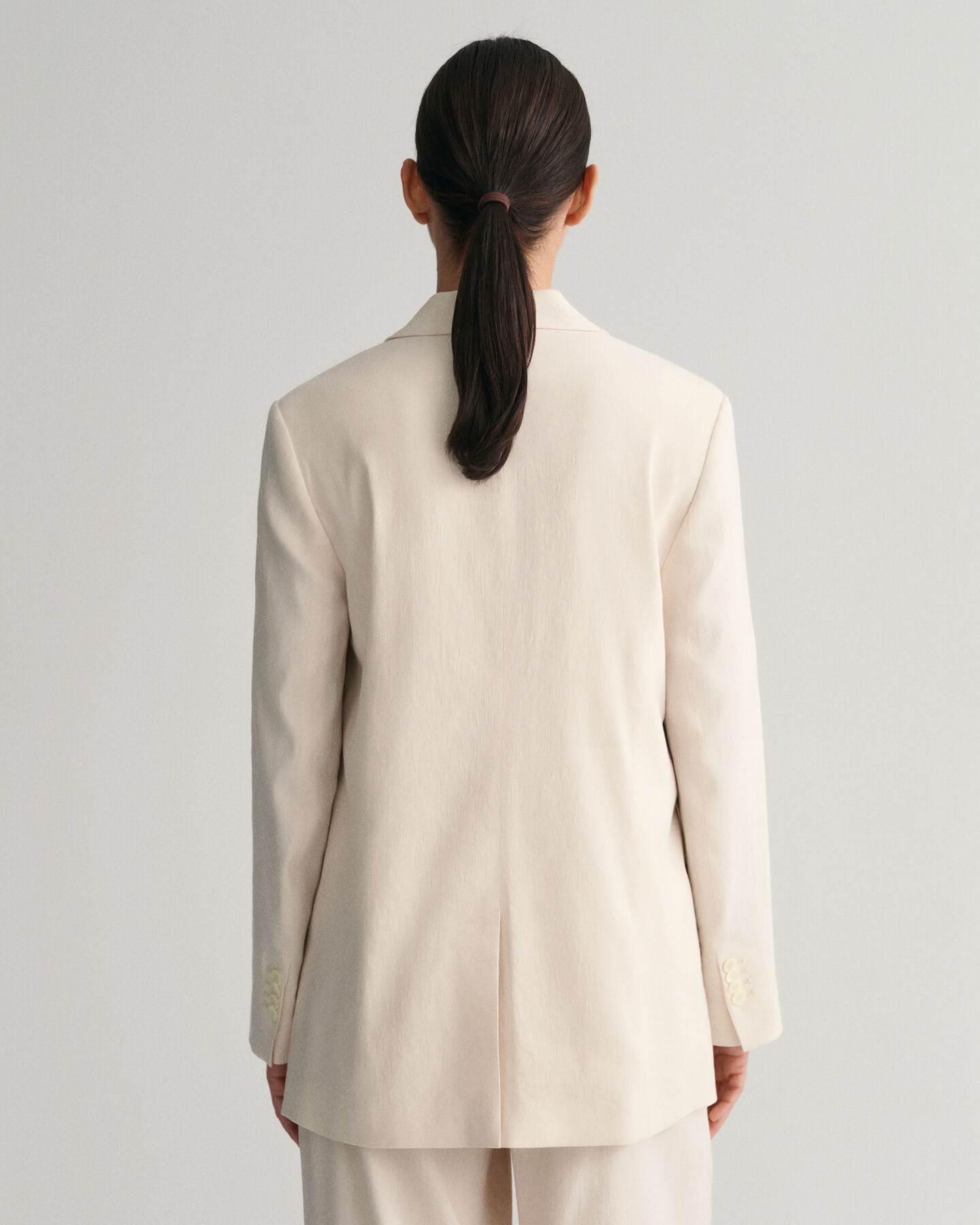 Blazer em linho com elastano regular fit