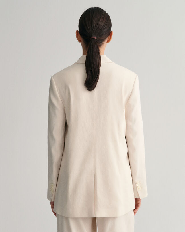 Blazer em linho com elastano regular fit