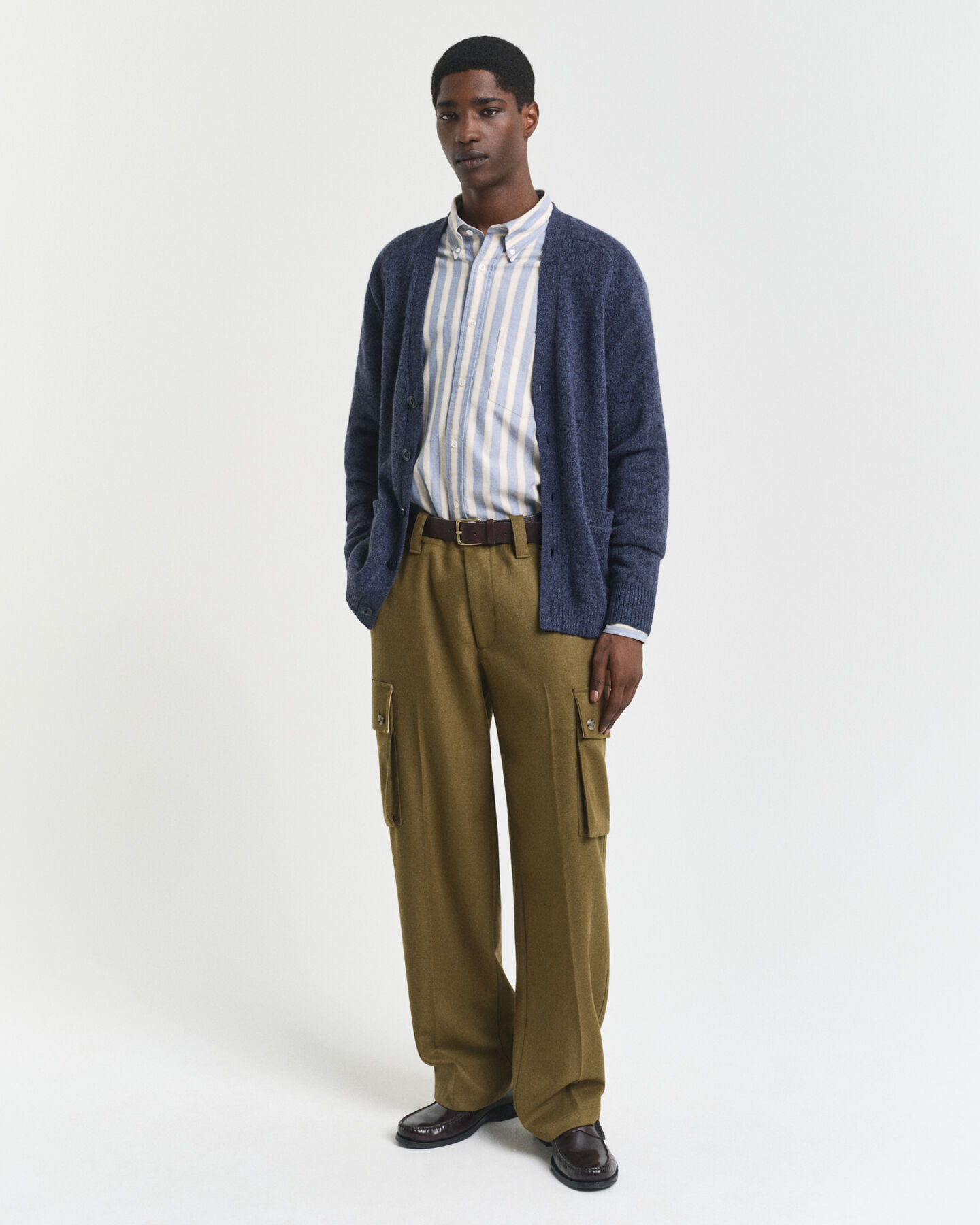 Casaco de malha em mistura de lã Mouliné