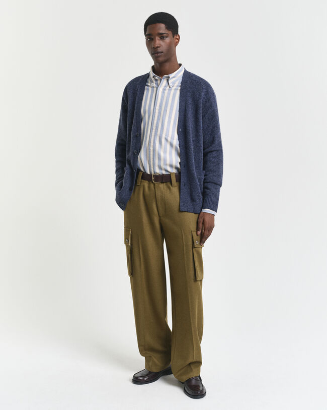 Casaco de malha em mistura de lã Mouliné