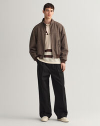 Casaco em lã Harrington com padrão de xadrez