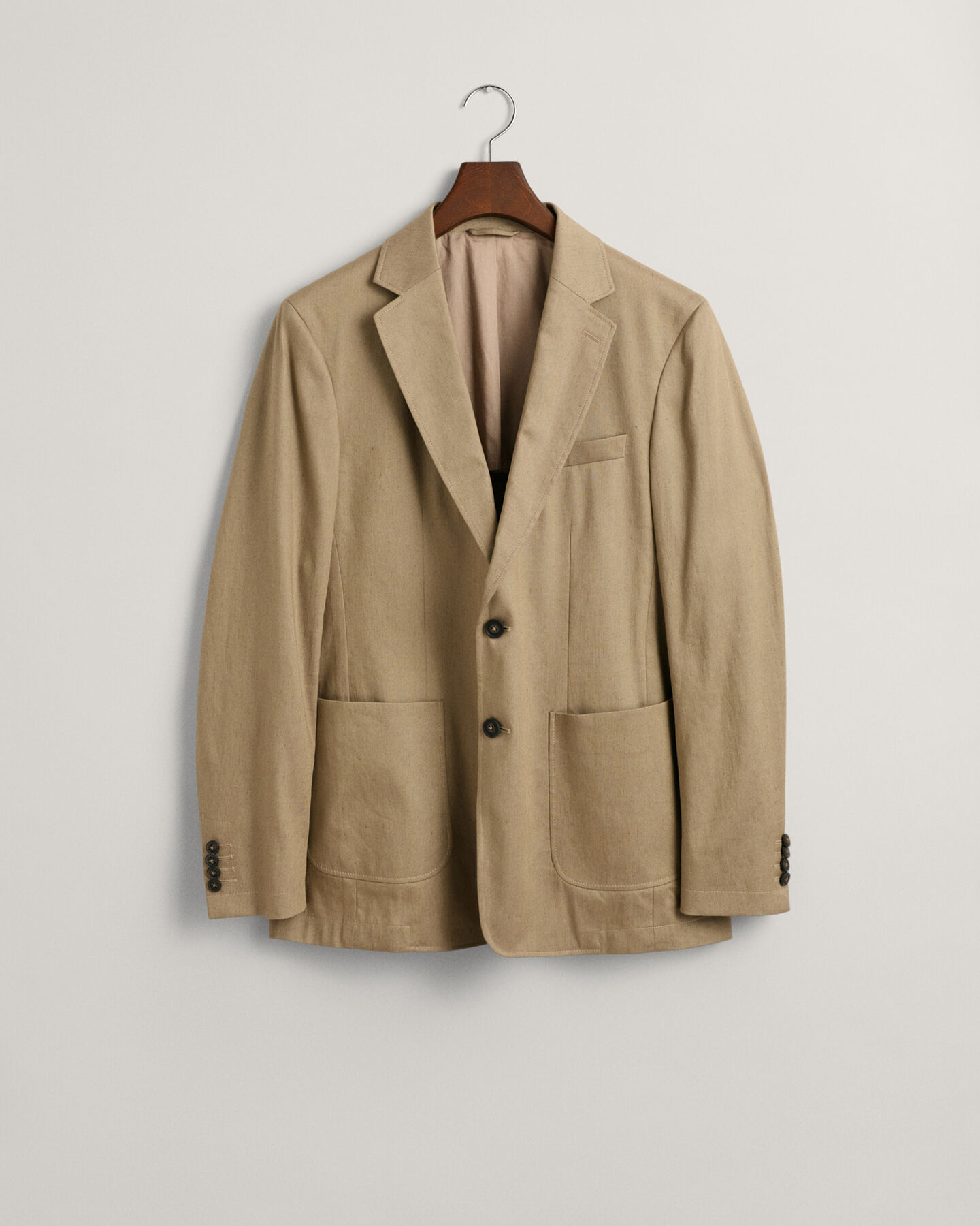 Blazer de fato em linho e algodão