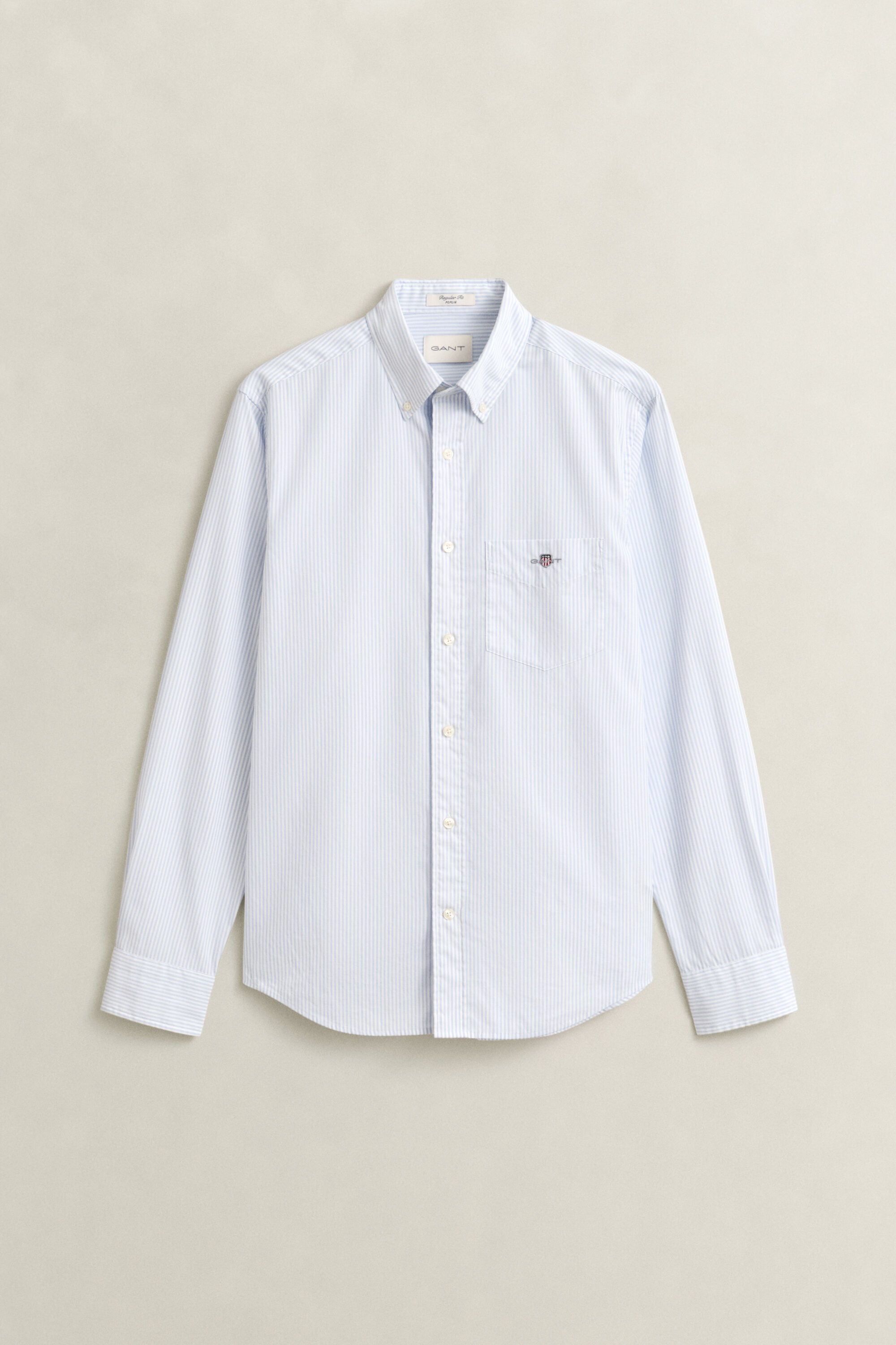 Camisa em popelina às riscas Classic regular fit