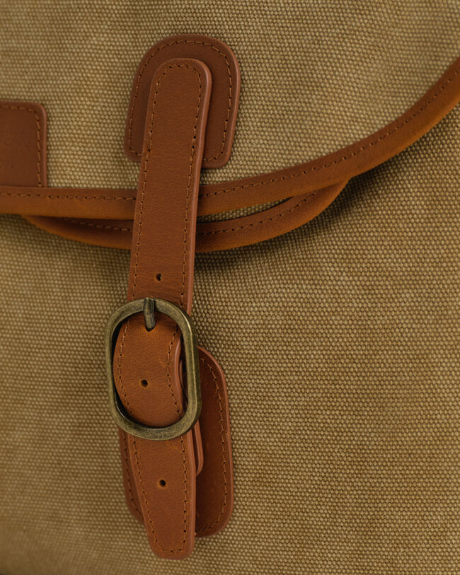 Mala em lona com efeito desgastado