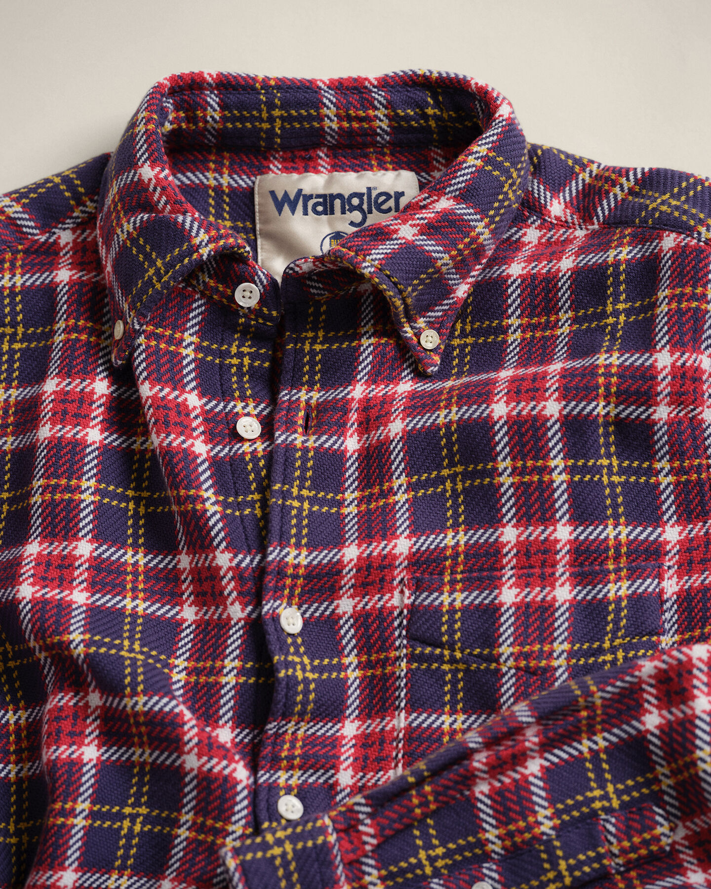 Camisa Western em sarja com padr&atilde;o de xadrez Wrangler x GANT regular fit