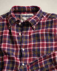 Camisa Western em sarja com padr&atilde;o de xadrez Wrangler x GANT regular fit