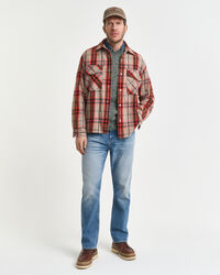 Sobrecamisa com padrão de xadrez relaxed fit