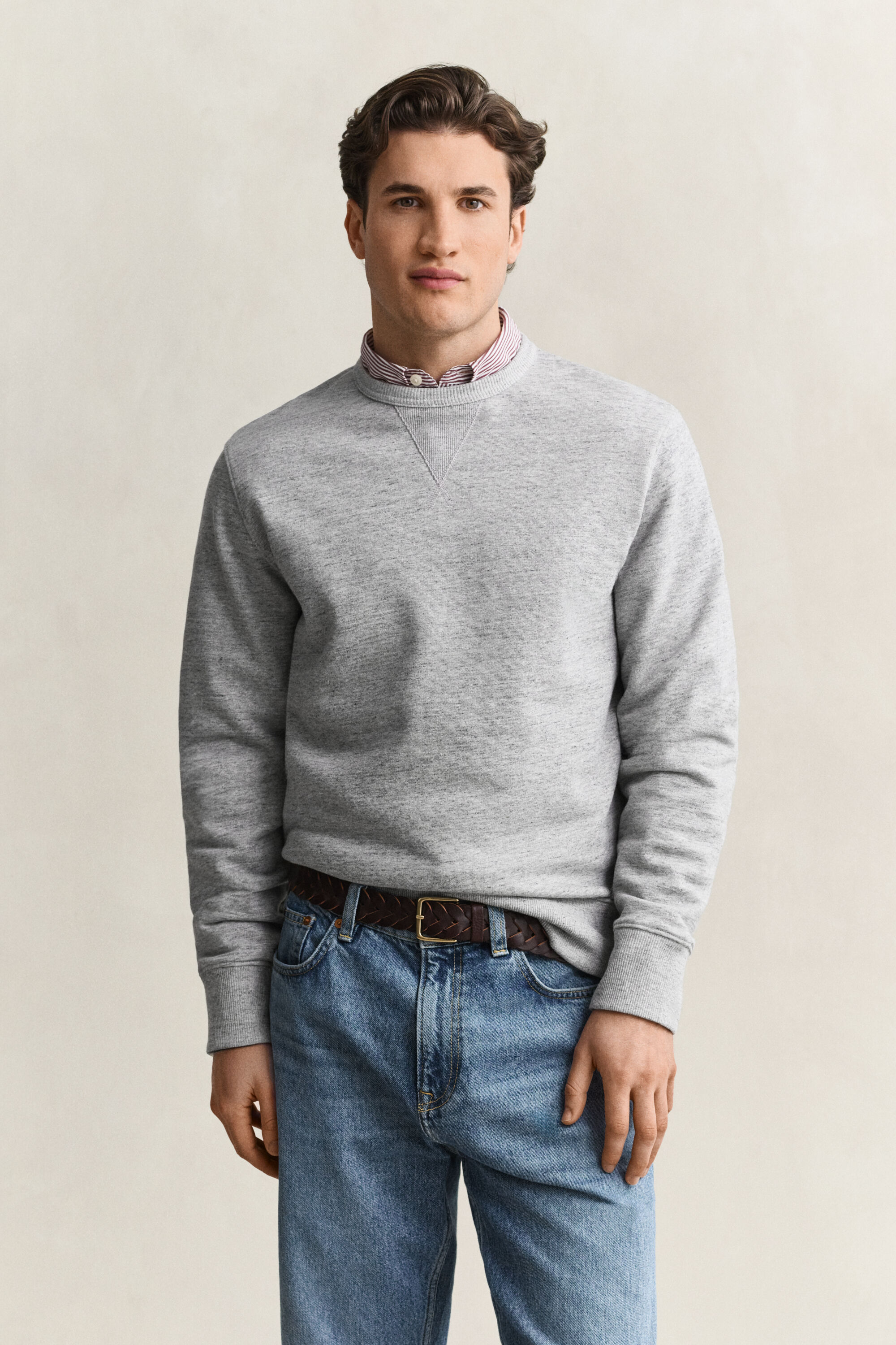 Sweatshirt com decote redondo Heather