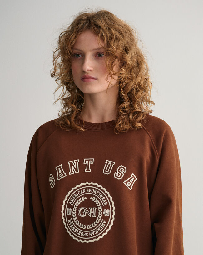 Sweatshirt com decote redondo GANT USA oversized