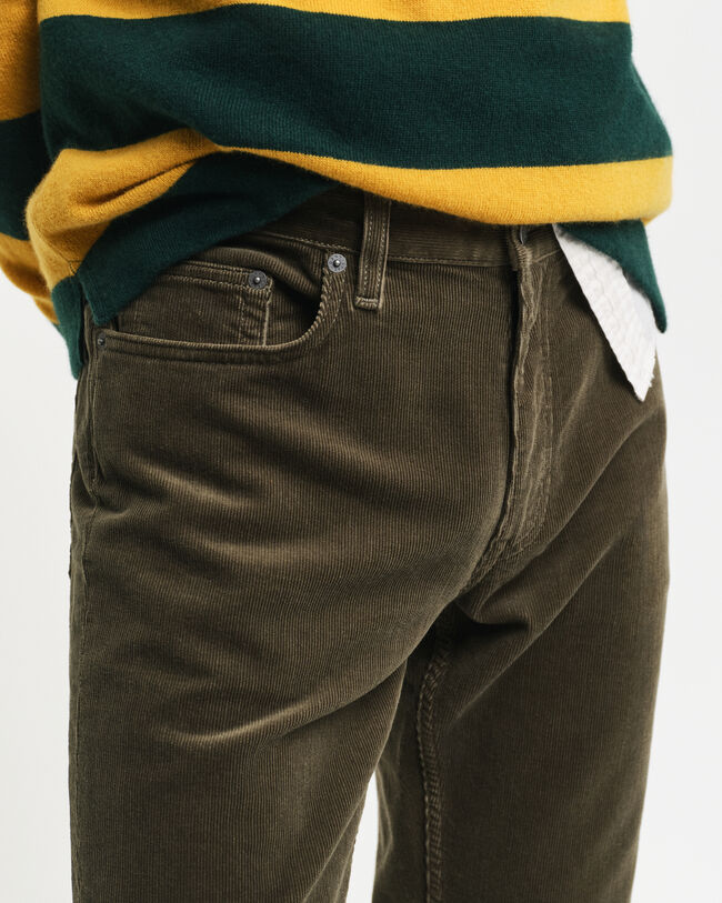 Calças de bombazina regular fit