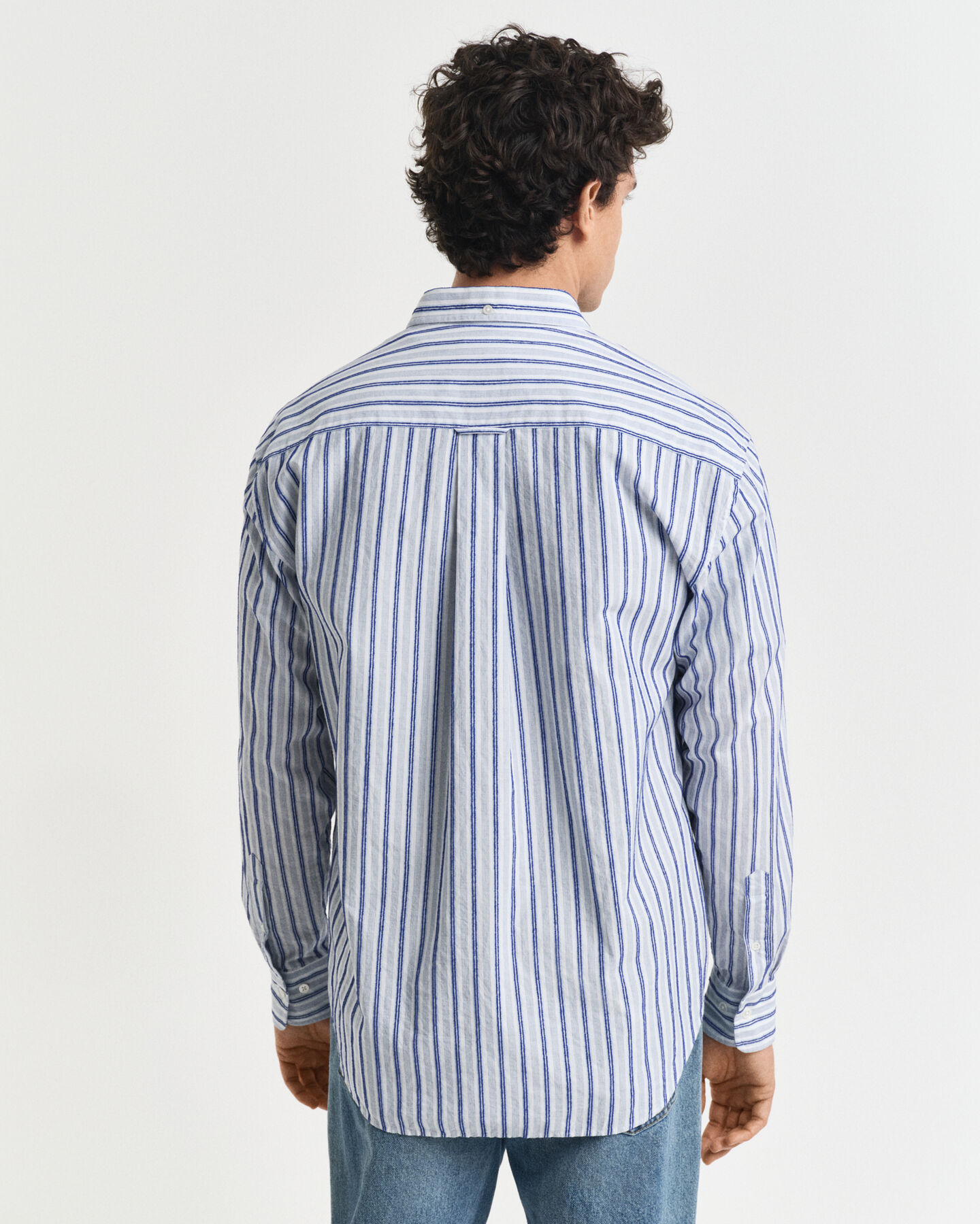 Camisa às riscas Textured relaxed fit